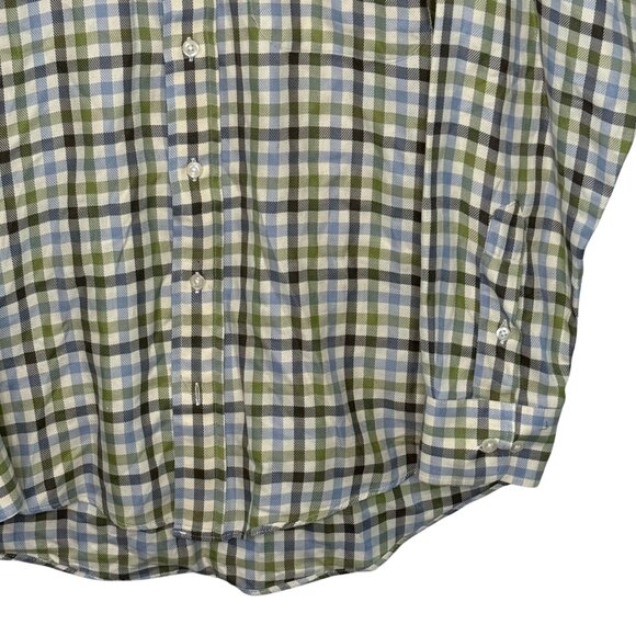 Burberry Gingham‎ Plaid Long Sleeve Button Down Mens Shirt - Size Medium - Picture 4 of 7